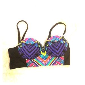 NWT Beach Betty retro style padded bikini top M